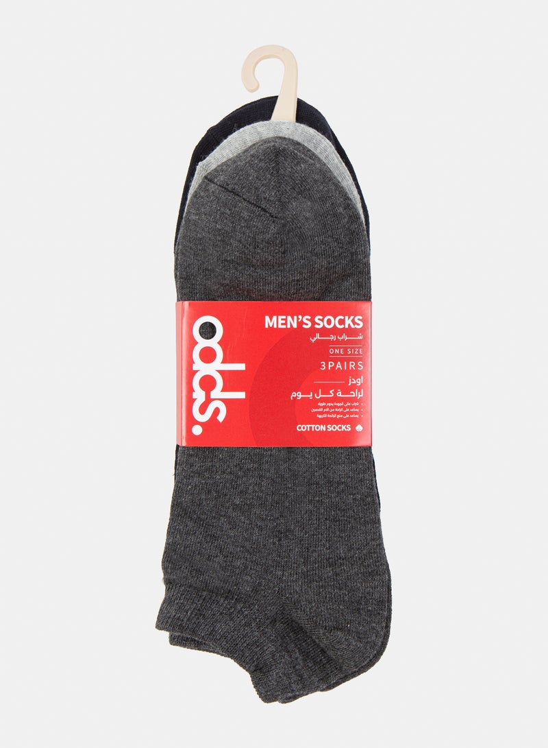 Odds Men's Pack of 3 Lycra Ankle Casual Socks - Image 5